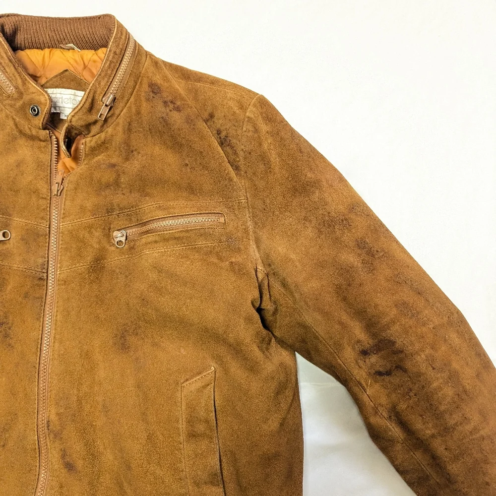 Tarleton 70s Vintage Leather Quilted Coat DAMAGE READ Western Streetwear Work